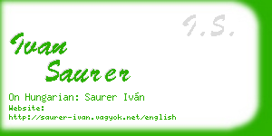 ivan saurer business card